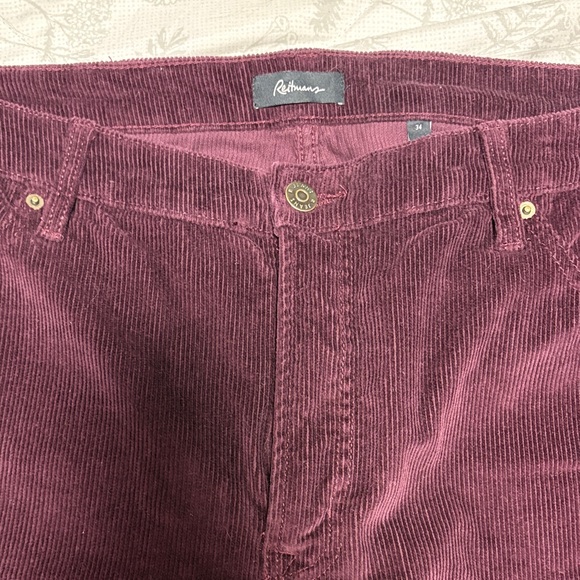 Reitmans Burgundy Corduroy Straight Leg Pants - Picture 3 of 3